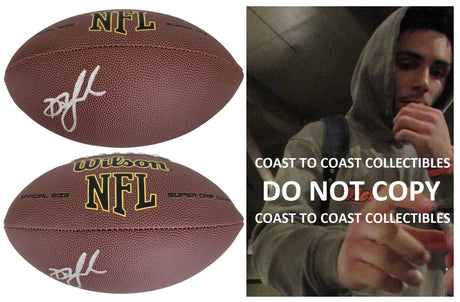 Drake London Atlanta Falcons USC Trojans signed NFL football proof COA autographed