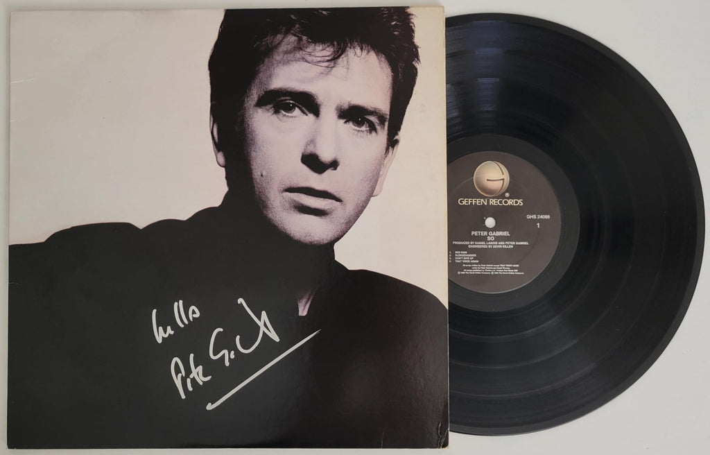 Peter Gabriel Signed So Album exact Proof COA Autographed Vinyl Record