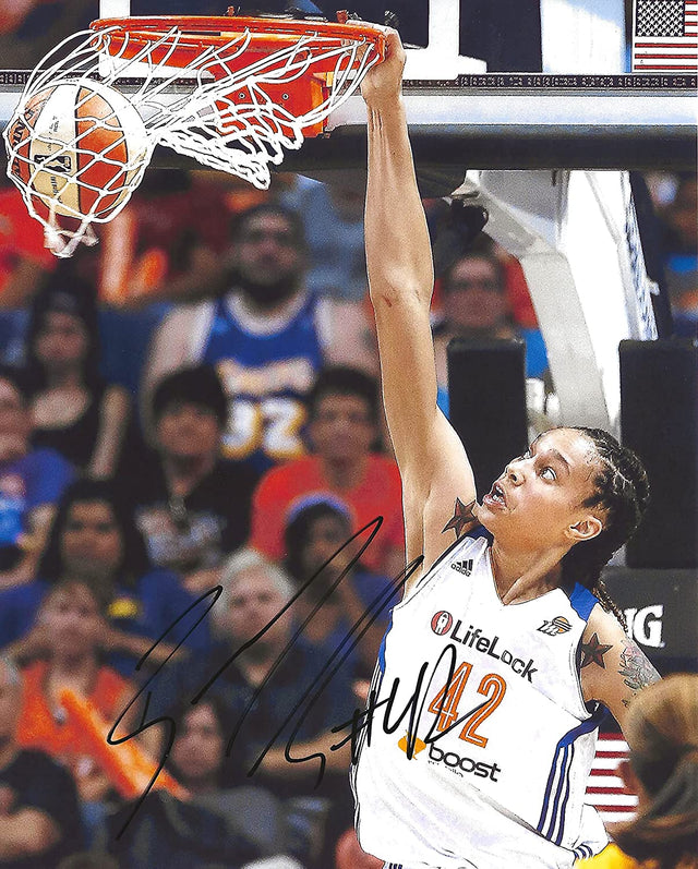 Brittney Grriner autographed Phoenix Mercury basketball 8x10 photo signed COA