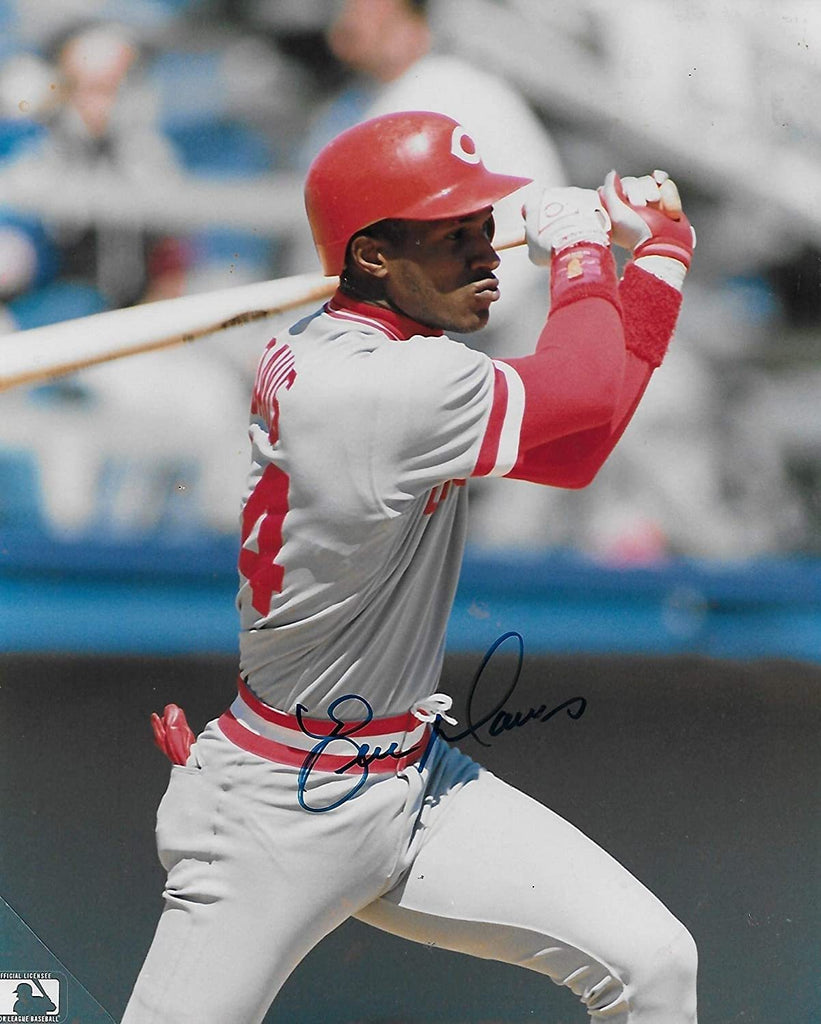 Eric Davis Cincinnati Reds signed, autographed baseball 8x10 photo, proof COA