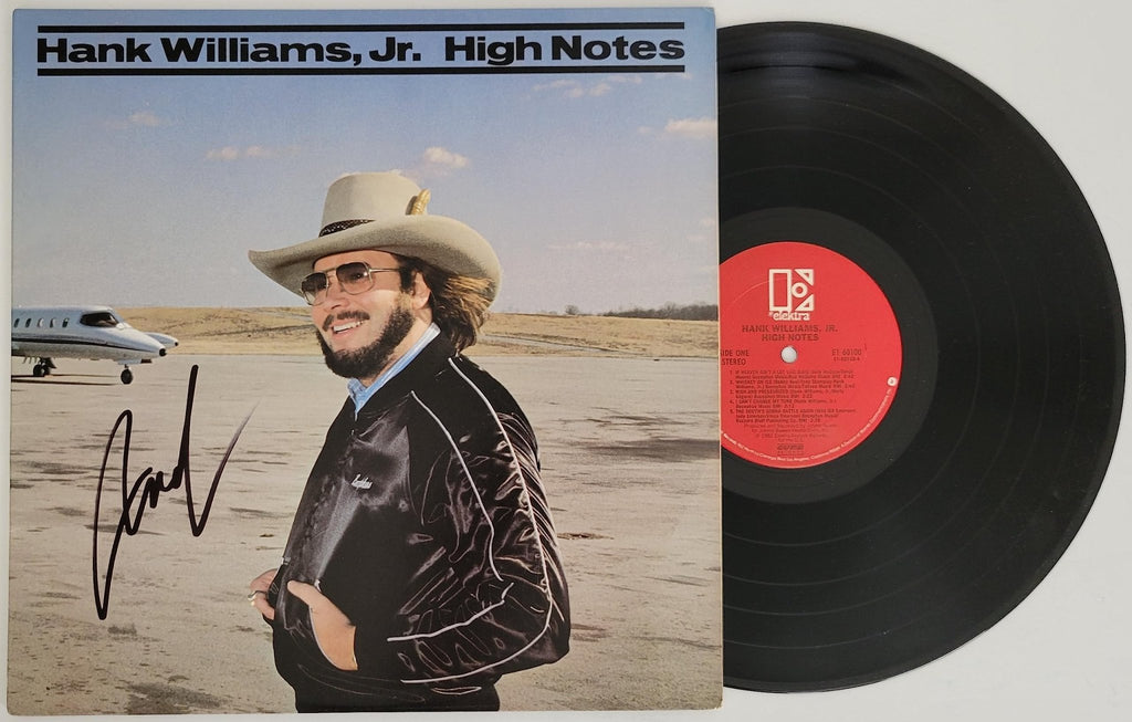 Hank Willams Jr signed High Notes album vinyl record proof COA autographed Star