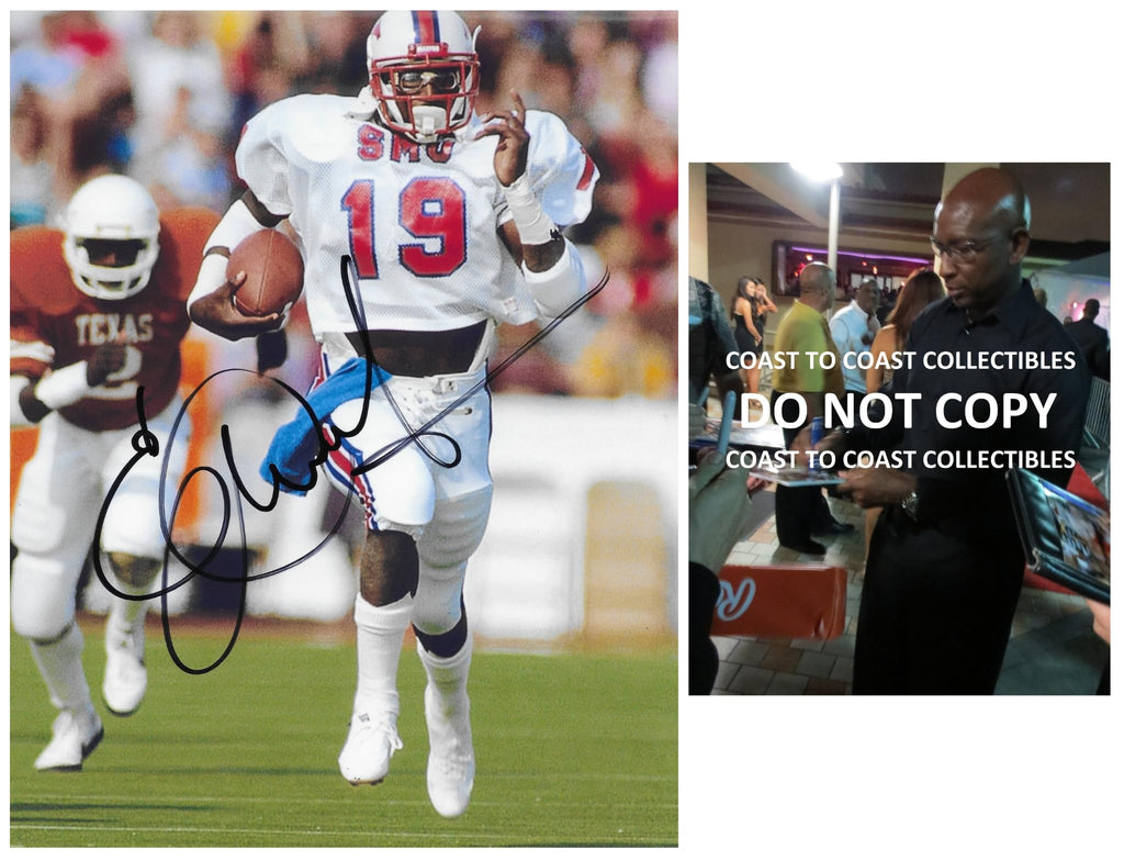 Eric Dickerson Signed 8x10 Photo COA Proof SMU Mustangs Football Autographed