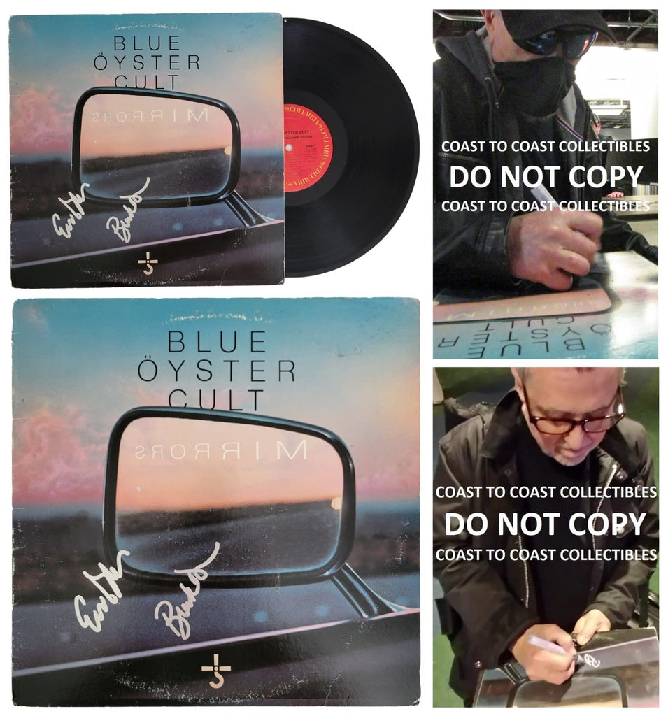 Buck Dharma Eric Bloom signed Blue Oyster Cult Mirrors album proof COA autographed STAR