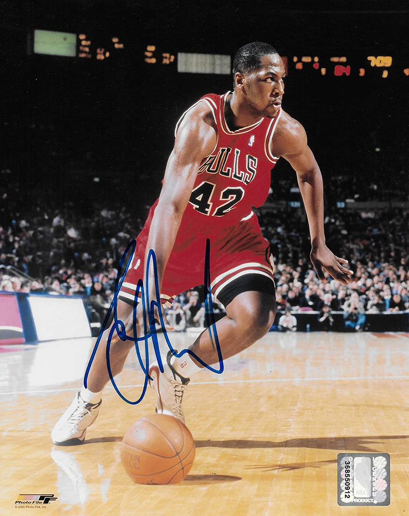 Elton Brand signed Chicago Bulls basketball 8x10 photo COA