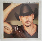 Tim McGraw signed The Biggest Hits album vinyl record proof COA autographed Star