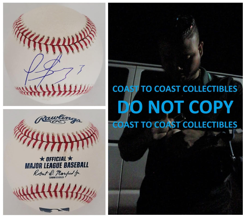 Luis Arraez Miami Marlins Twins signed MLB baseball COA proof autographed