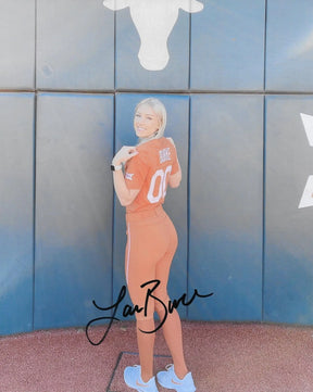 Lauren Burke signed Texas Longhorns 8x10 softball photo COA Proof autograhed Model..
