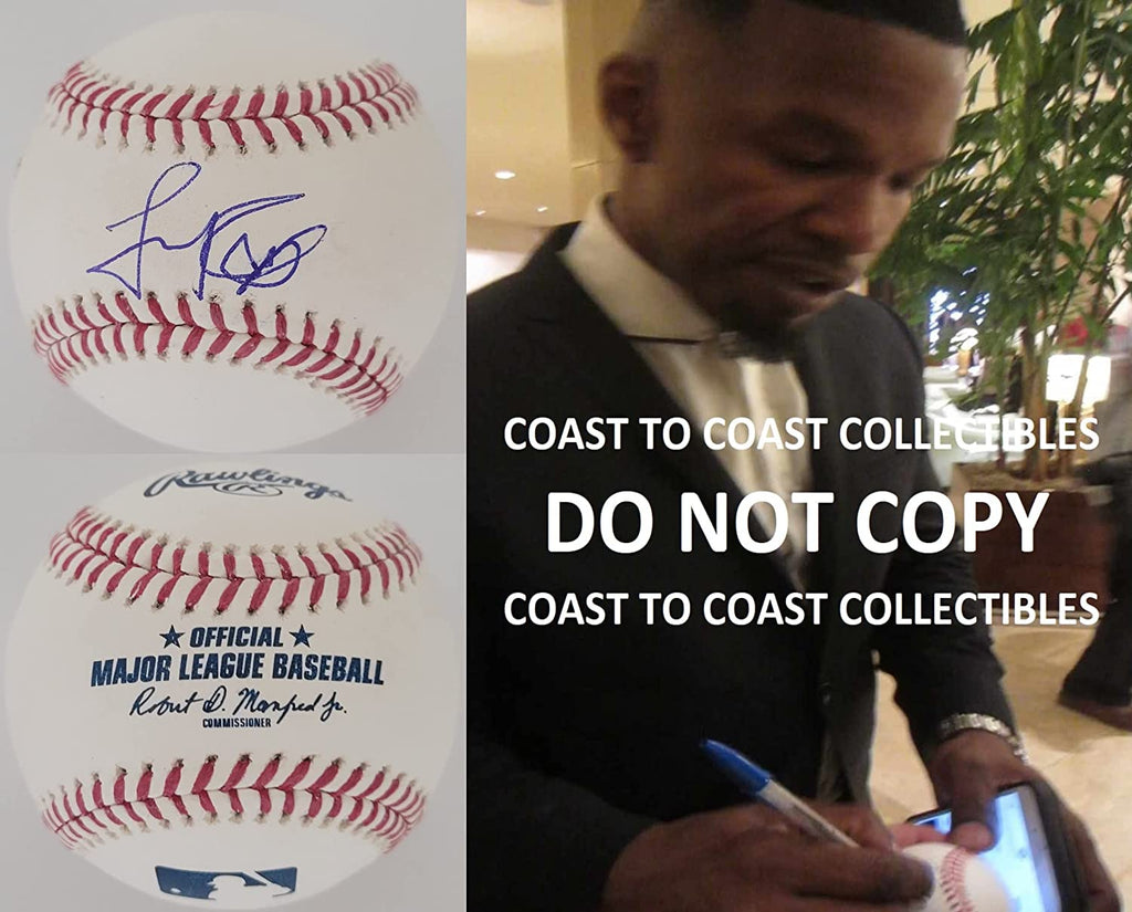 Jamie Foxx In Living Color actor signer Comedian signed MLB baseball COA proof Star