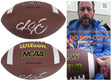 Adam Sandler Signed Football Exact Proof COA The Waterboy Bobby Boucher Star