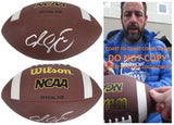 Adam Sandler Signed Football Exact Proof COA The Waterboy Bobby Boucher Star