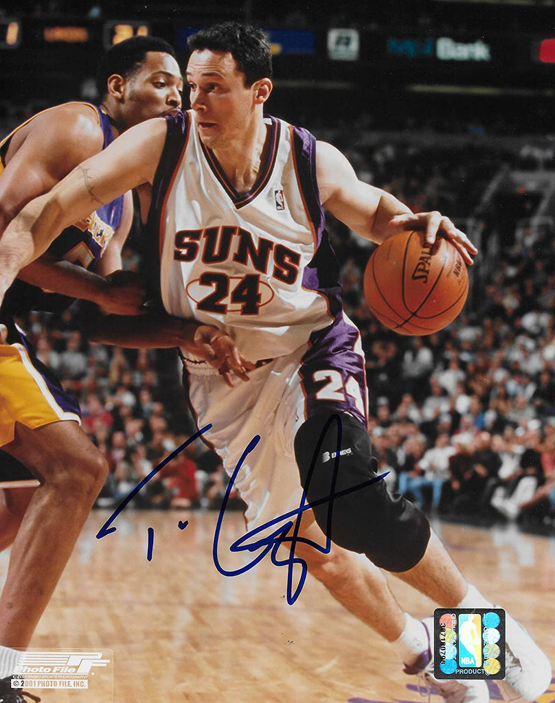 Tom Gugliotta Phoenix Suns signed basketball 8x10 photo COA.