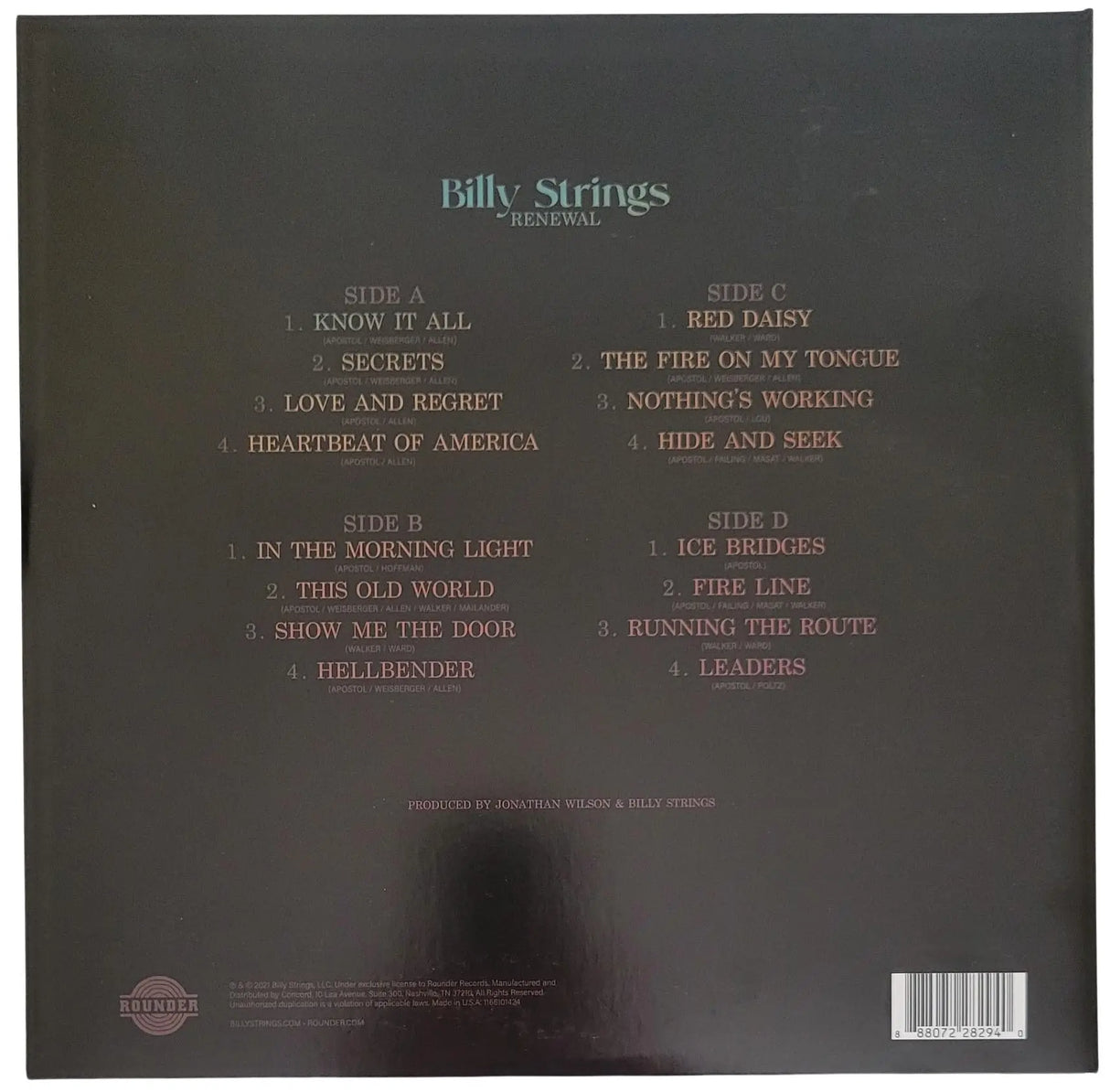 Billy String signed Renewal album vinyl record COA exact proof autographed Star