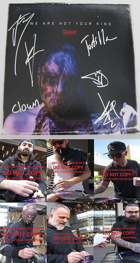 Slipknot metal band signed autographed 12X12 album photo,proof, STAR