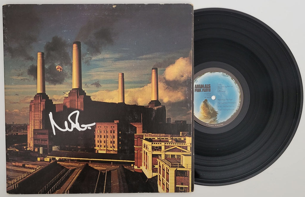 Nick Mason signed Pink Floyd Animals album vinyl record COA exact proof STAR
