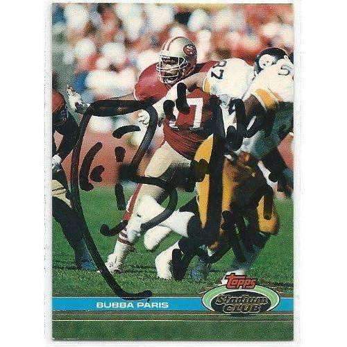 1991, Bubba Parris, San Francisco 49ers, Signed, Autographed, Stadium Club Football Card, Card # 21,
