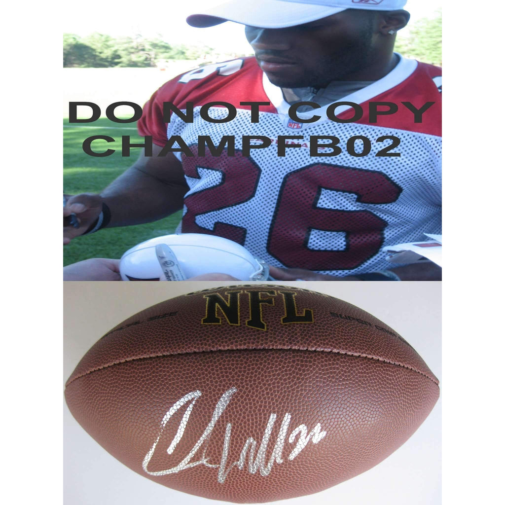 Chris Wells, Beanie Wells, Arizona Cardinals, Ohio State, Buckeyes, Signed, Autographed, Nfl Football, a Coa with the Proof Photo of Chris Signing Will Be Included with the Football