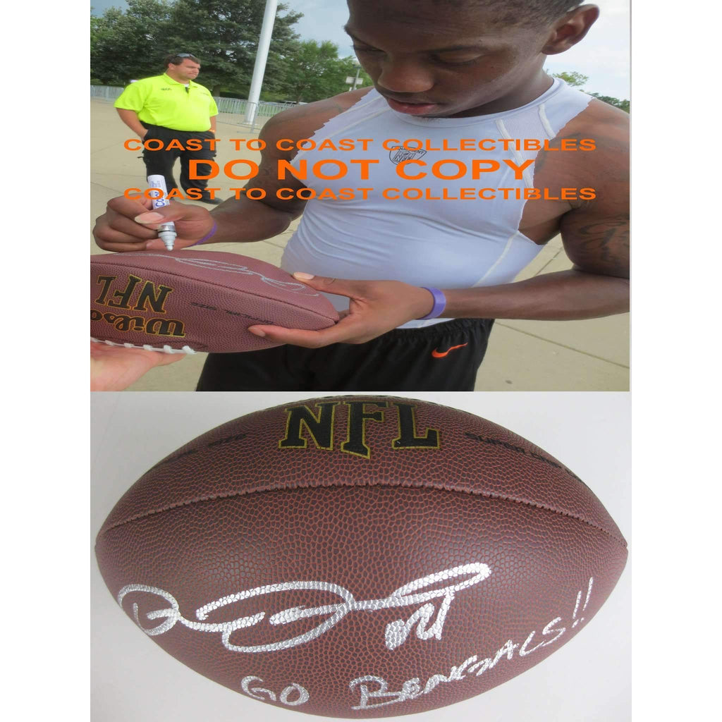 Darqueze Dennard Cincinnati Bengals, Michigan State signed, autographed NFL football - COA and proof