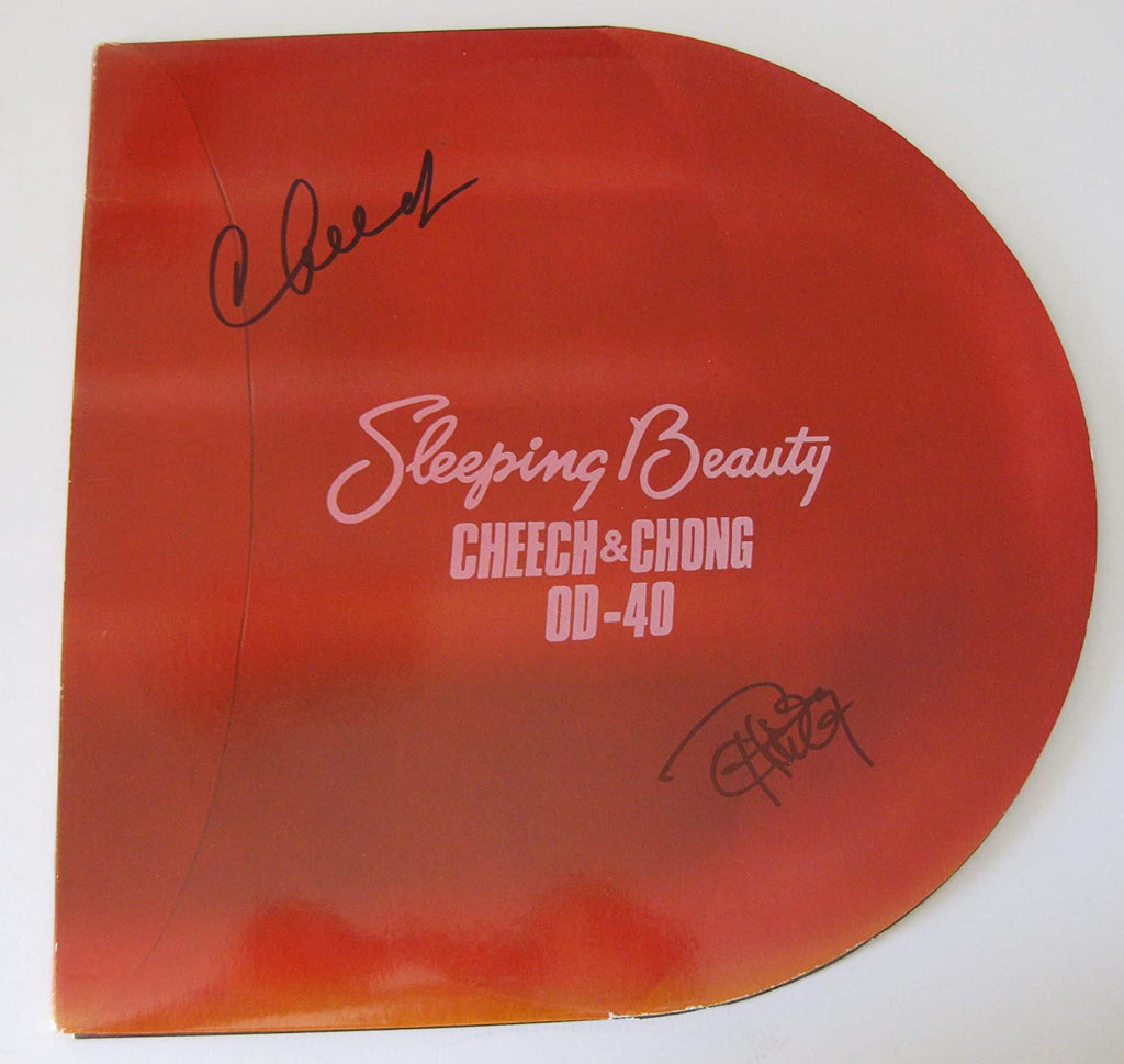 Cheech and Chong signed Sleeping Beauty vinyl record album proof Beckett COA autograph STAR
