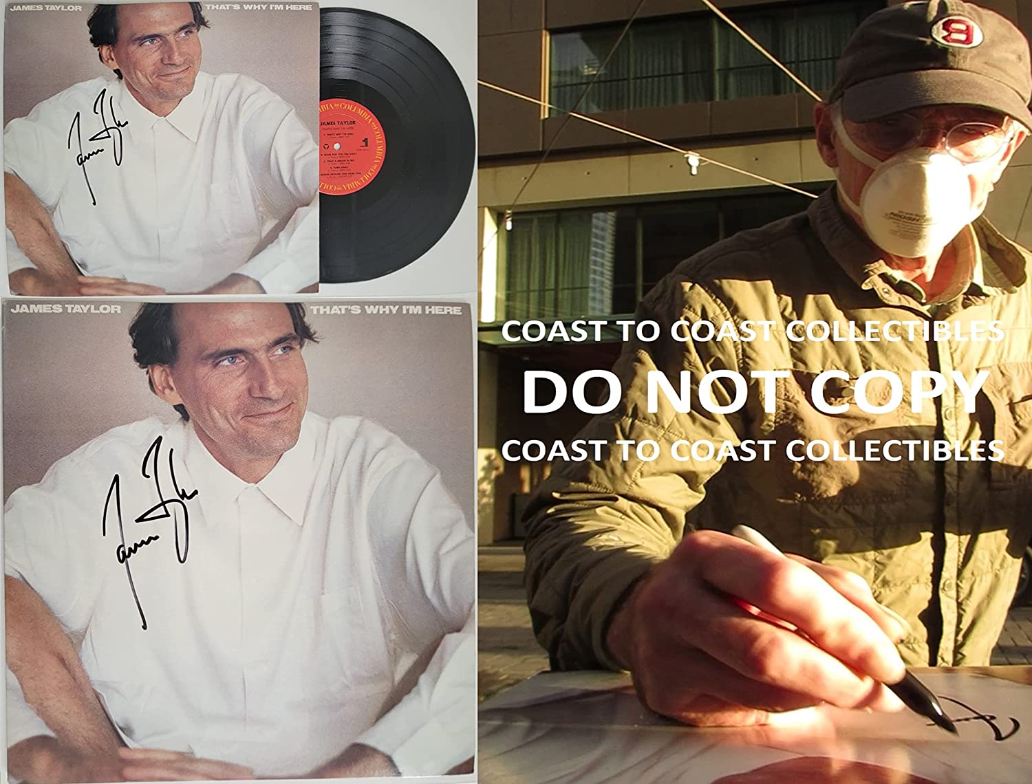 James Taylor signed autographed That's Why I'm Here album vinyl record COA proof STAR