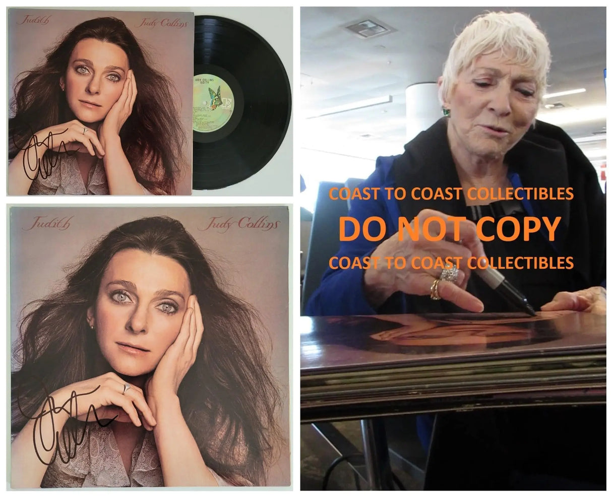 Judy Collins signed Judith album vinyl record COA proof autographed STAR