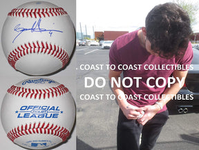 Bradley Zimmer Cleveland Indians signed autographed baseball COA exact proof
