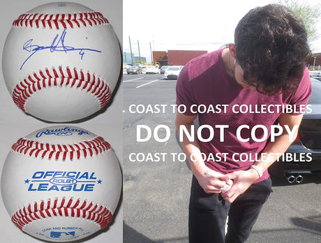 Bradley Zimmer Cleveland Indians signed autographed baseball COA exact proof