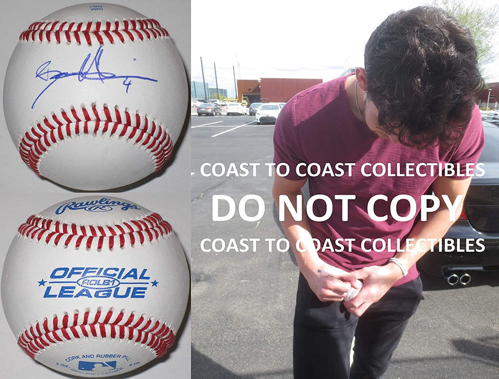 Bradley Zimmer Cleveland Indians signed autographed baseball COA exact proof