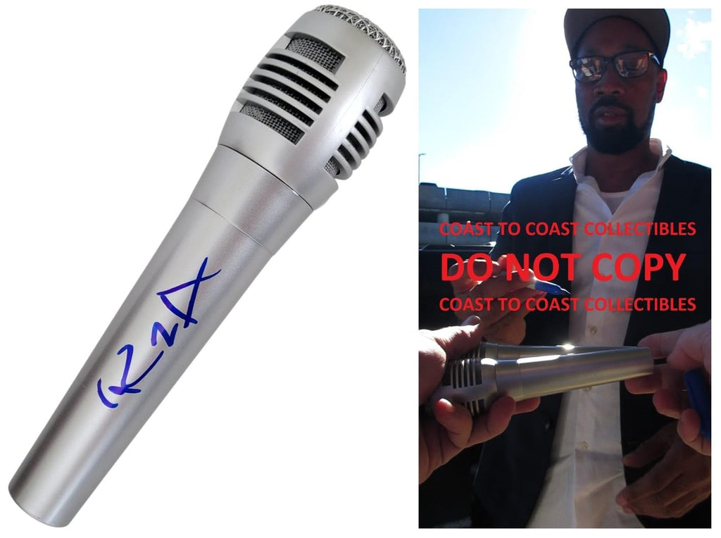 RZA WU Tang Clan Rapper Signed Microphone COA Exact Proof Autographed Mic