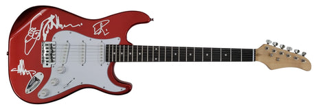 Cheap Trick band signed full size Electric guitar COA proof Robin Zander,Rick Nielsen,Tom Peterson star