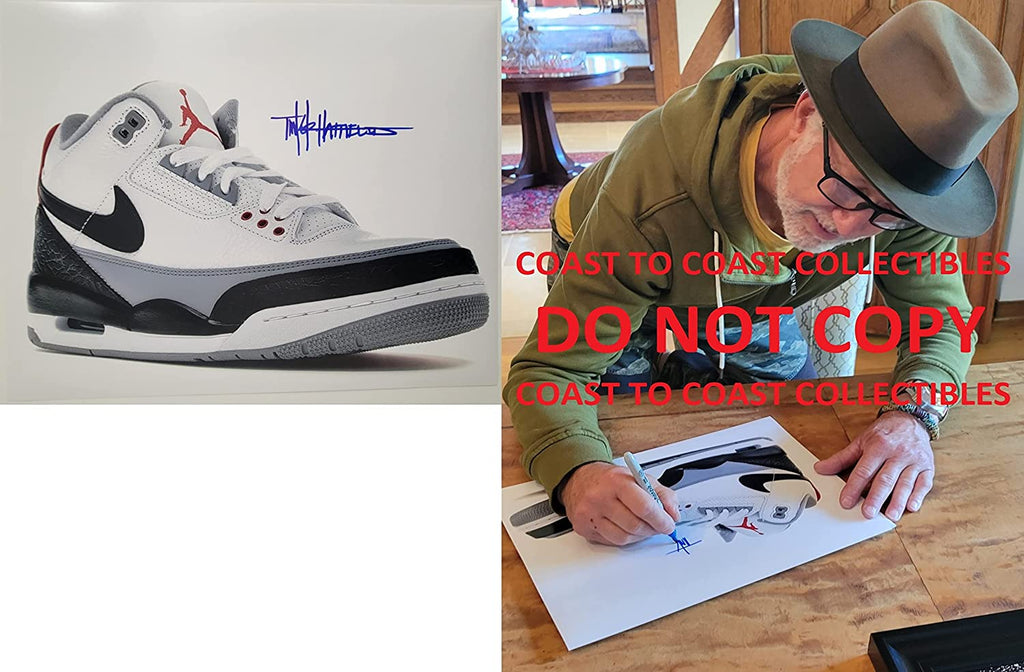 Tinker Hatfield signed Nike Air Jordan 3 11X14 photo COA. exact proof autograph STAR