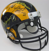 LA Rams, St Louis Rams, legends signed autographed full size helmet, COA proof photos