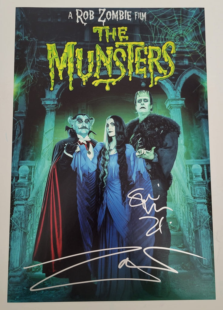 Rob Zombie Sheri Moon signed The Munsters 12x18 movie poster photo Proof star autographed