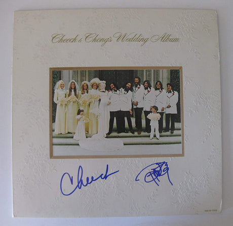 Cheech and Chong signed Wedding vinyl Record album proof Beckett COA autograph STAR