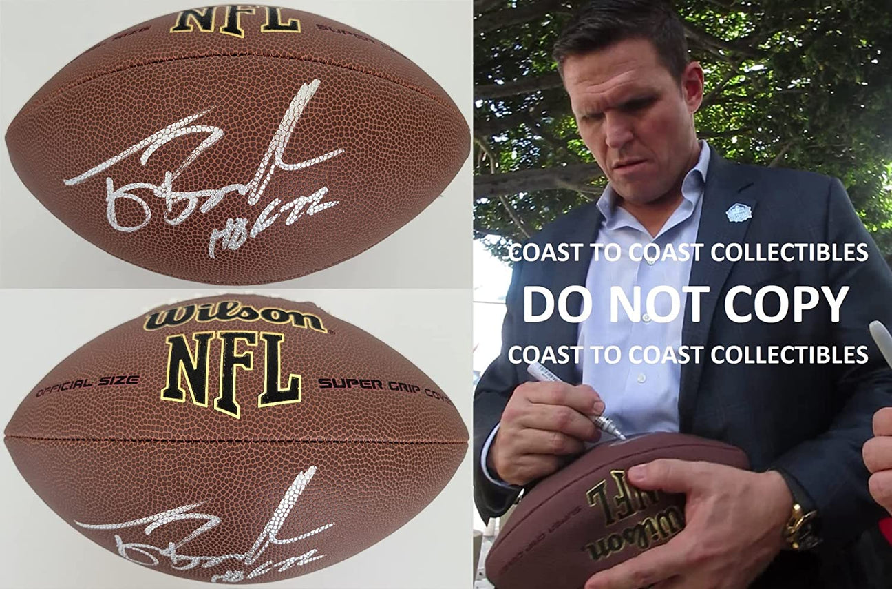 Tony Boselli Jacksonville Jaguars USC signed NFL football COA proof autographed.