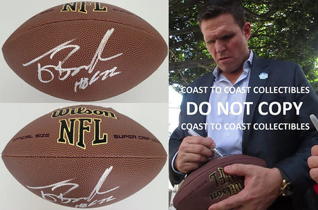 Tony Boselli Jacksonville Jaguars USC signed NFL football COA proof autographed.