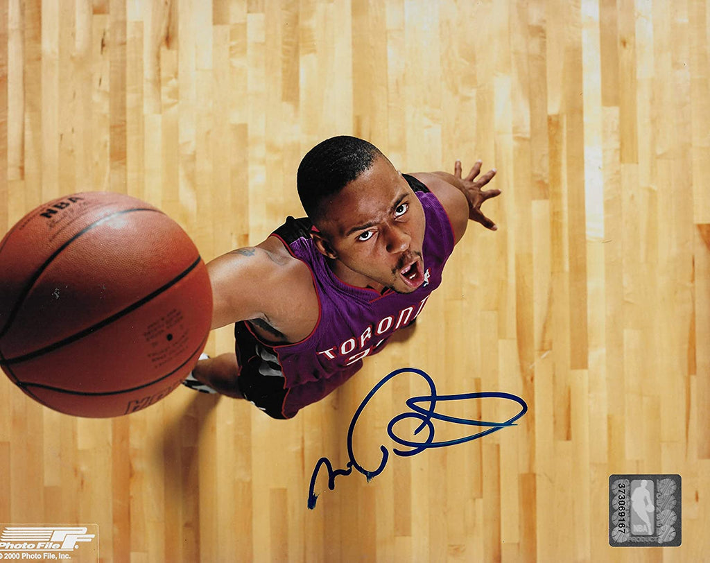 Morris Peterson signed Toronto Raptors basketball 8x10 photo COA