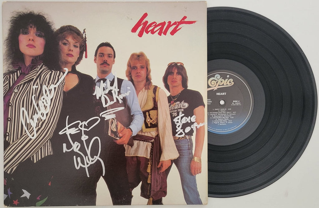 Nancy Wilson & Ann Wilson signed Heart Little Greatest Hits album proof COA autographed STAR