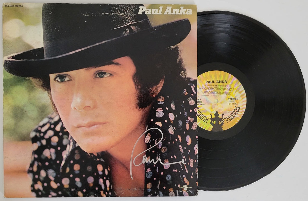 Paul Anka signed album vinyl record COA exact proof autographed STAR