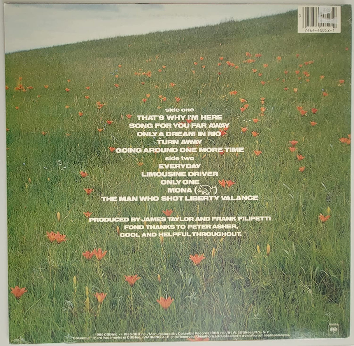 James Taylor signed autographed That's Why I'm Here album vinyl record COA proof STAR