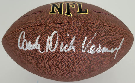 Dick Vermeil Philadelphia Eagles Kansas City Chiefs signed football COA proof
