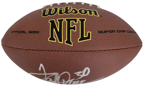 Terrell Davis Signed Football Proof Beckett COA Broncos Bulldogs Autographed