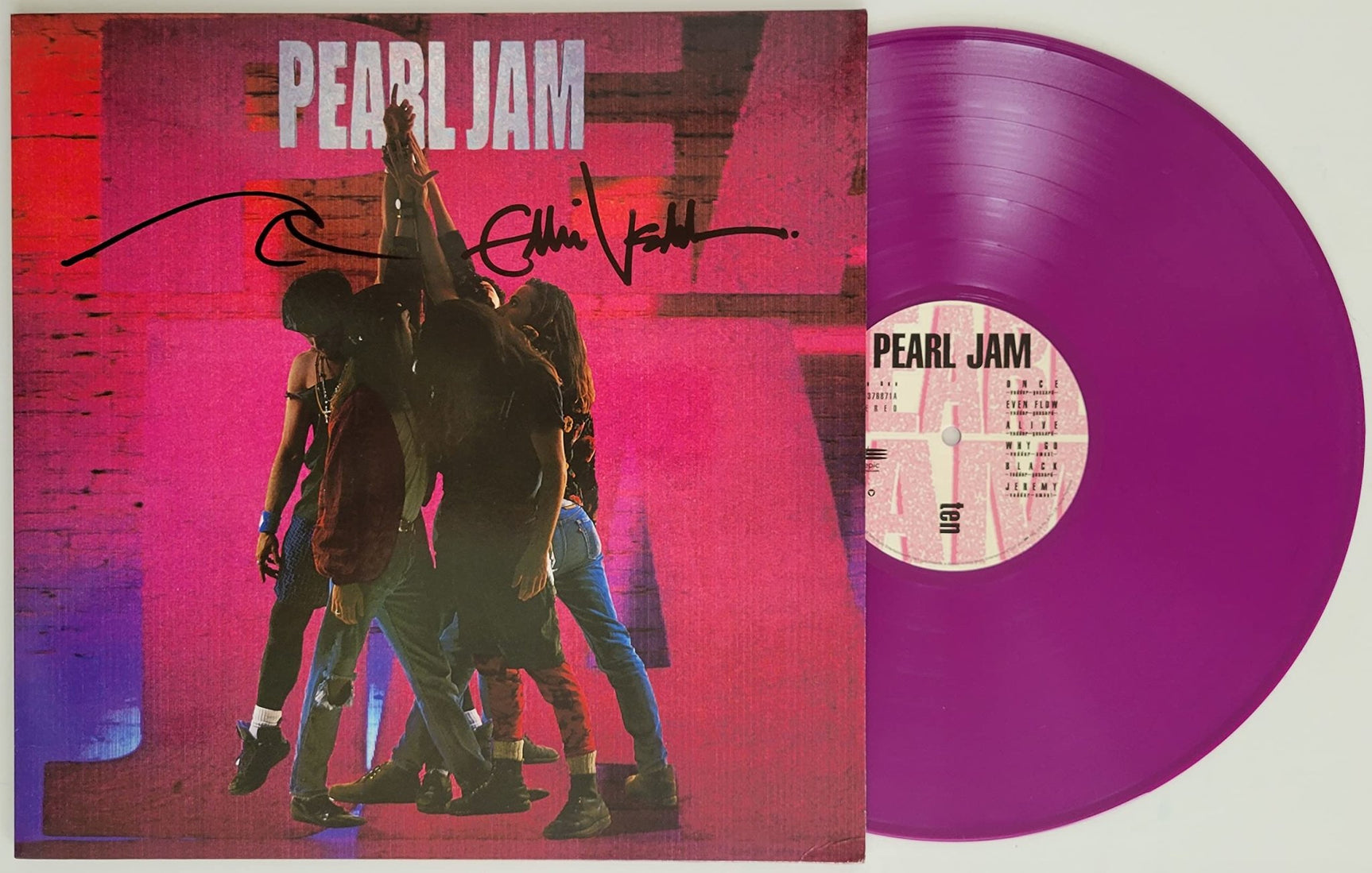 Eddie Vedder signed Pearl Jam Ten album COA exact proof autographed vinyl Record STAR
