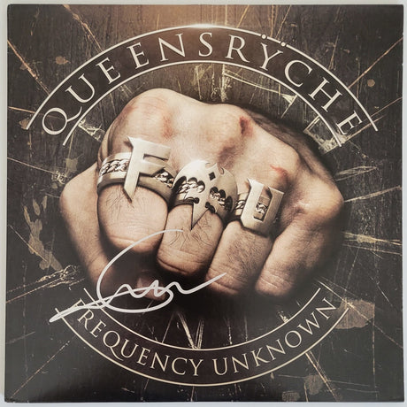 Geoff Tate signed Queesryche Frequency Unknown album, vinyl COA proof autograph STAR
