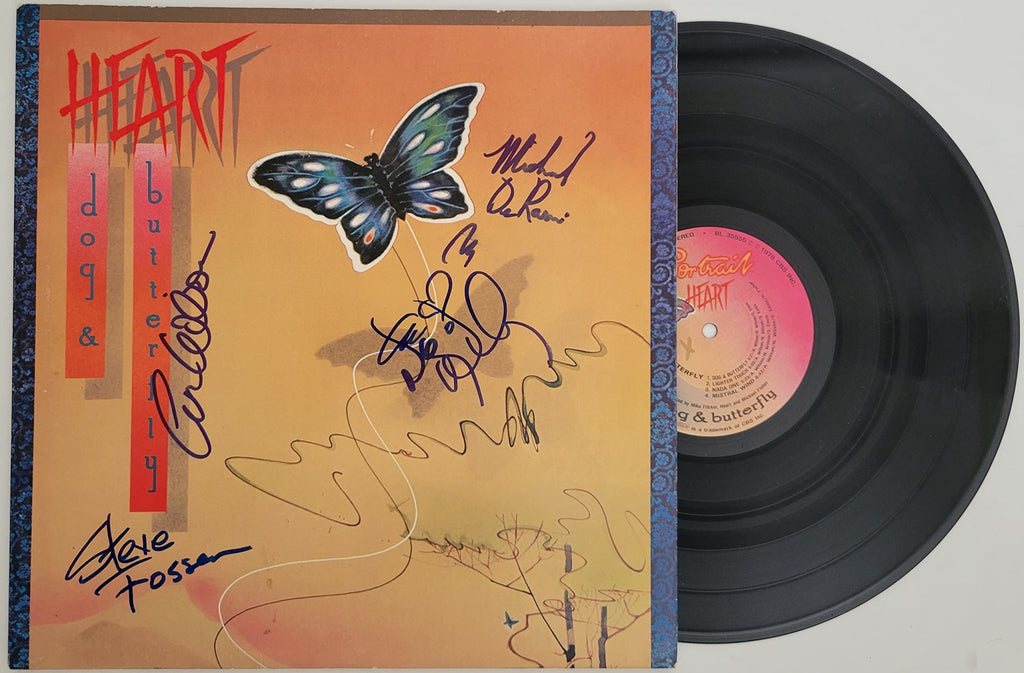 Nancy Wilson & Ann Wilson signed Heart Dog & Butterfly album proof COA autographed STAR