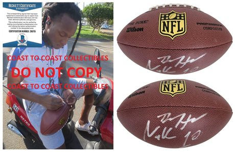 DeAndre Hopkins Cardinals Texans Clemson signed Duke football proof Beckett COA