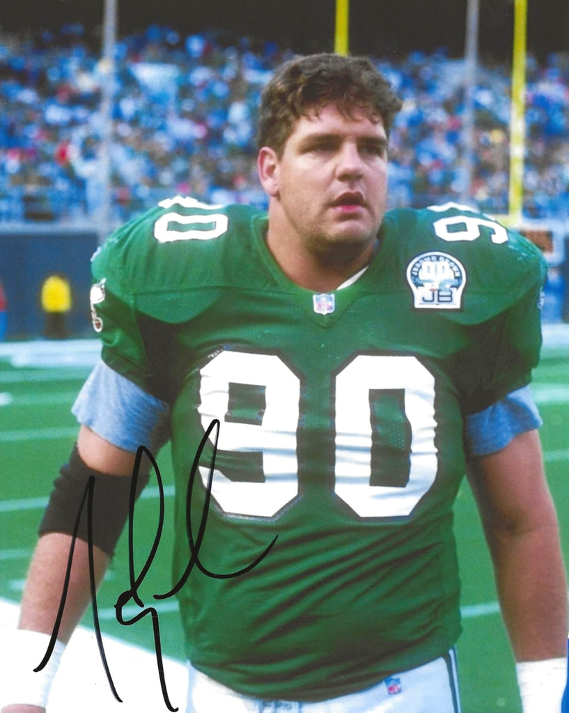Mike Golic signed Philadelphia Eagles football 8x10 photo Proof COA autographed.