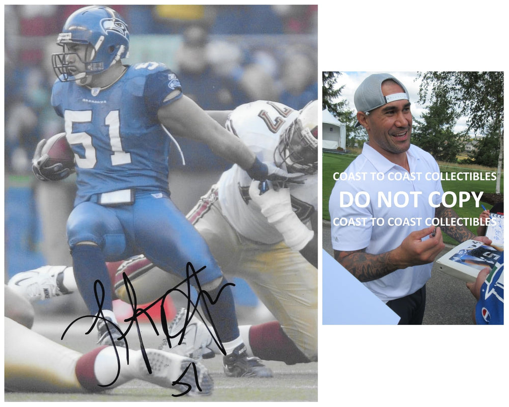 Lofa Tatupu signed Seattle Seahawks 8x10 photo COA proof autographed..
