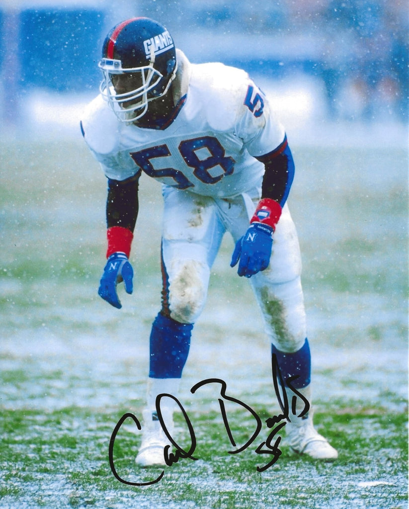 Carl Banks signed New York Giants football 8x10 photo Proof COA autographed