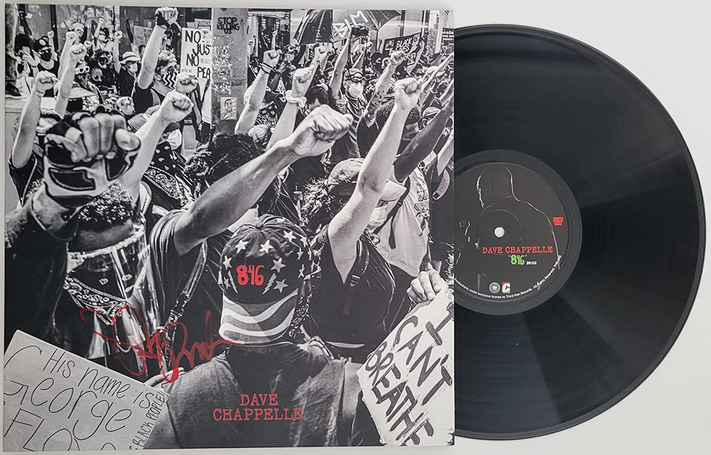 Dave Chappelle Comedian signed 8:46 album COA proof autographed vinyl record STAR