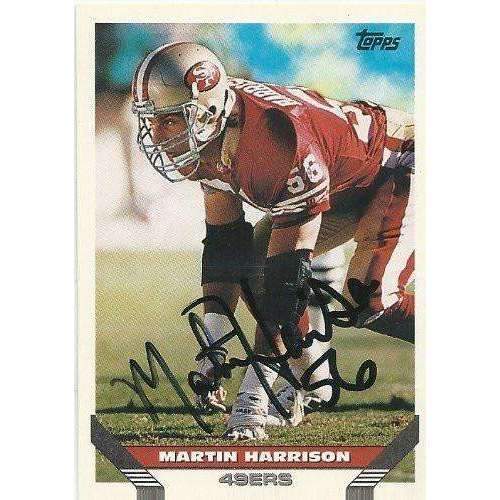 1993, Martin Harrison, San Francisco 49ers, Signed, Autographed, Topps Football Card, Card #333,
